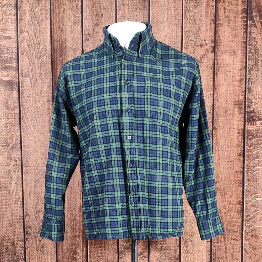 Lee Valley Mens Cotton Flannel Button Down Long Sleeve Shirt